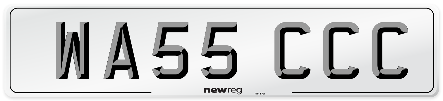 WA55 CCC Number Plate from New Reg